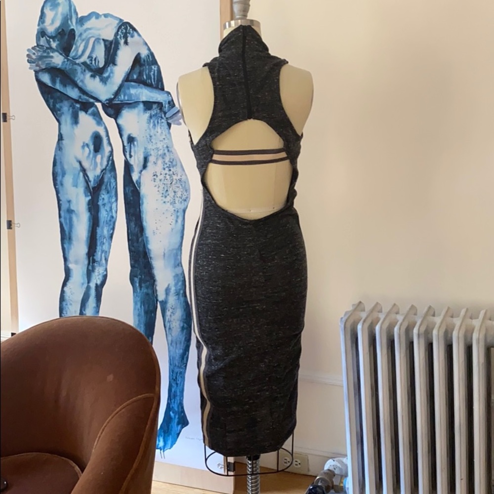 Zara knit cut out back detail dress